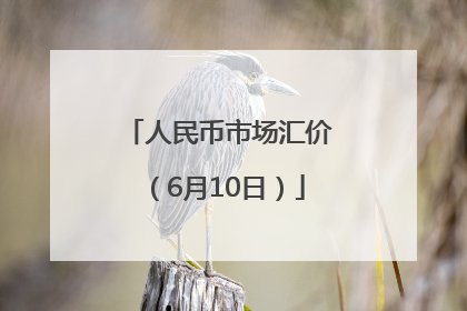 人民币市场汇价（6月10日）